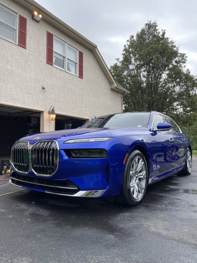 Boss Auto Detail and Wash detailed exterior of blue BMW