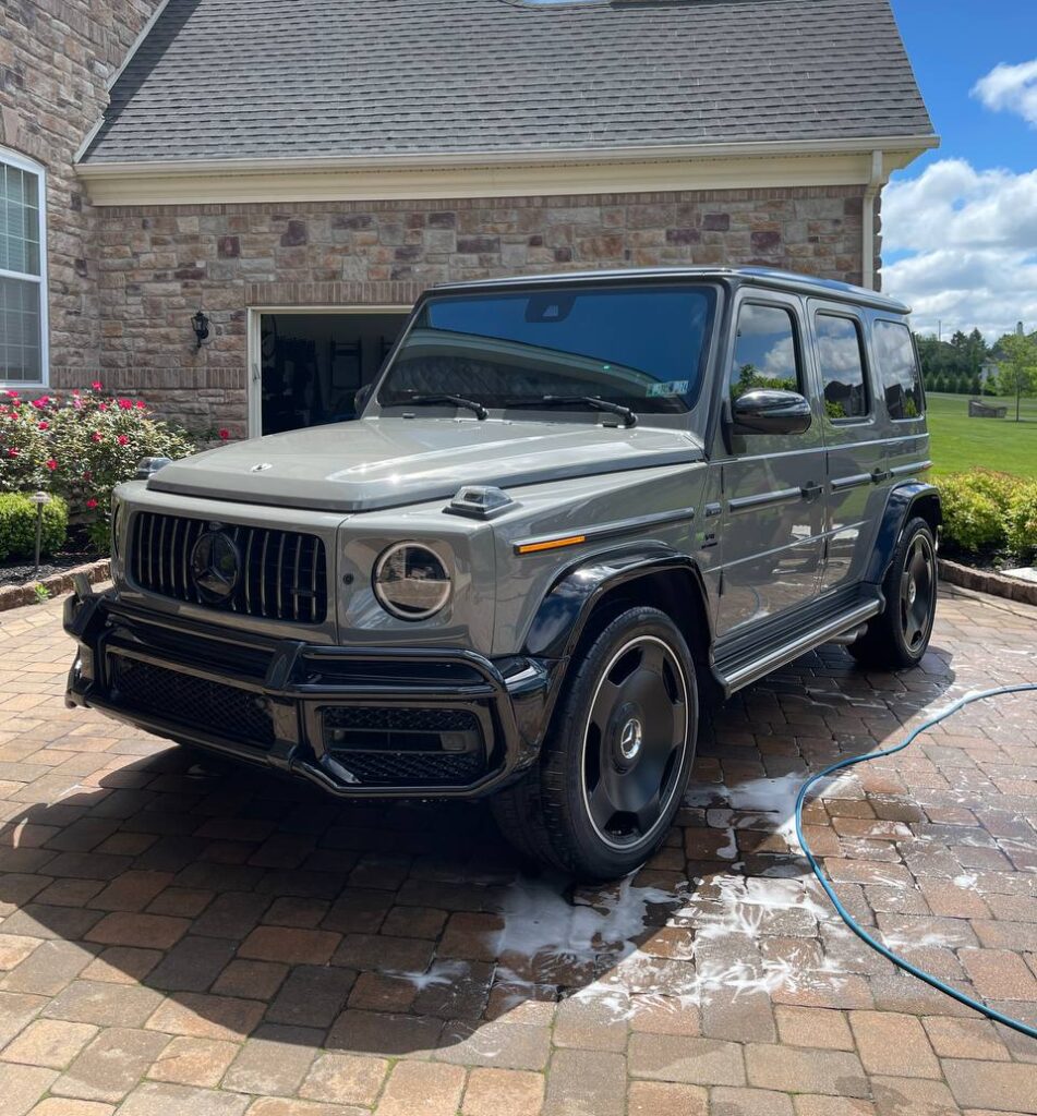 boss auto detail and wash after exterior detail of Mercedes Benz in bucks county