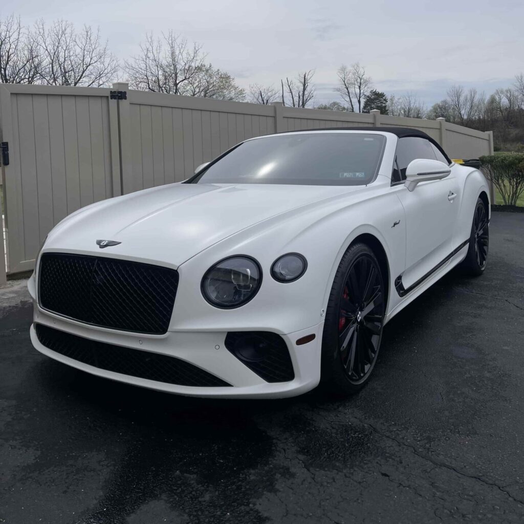 white bentley after a full ultimate car detail
