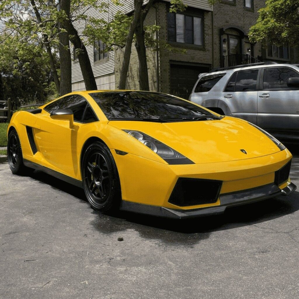 yellow lambo after ultimate detail